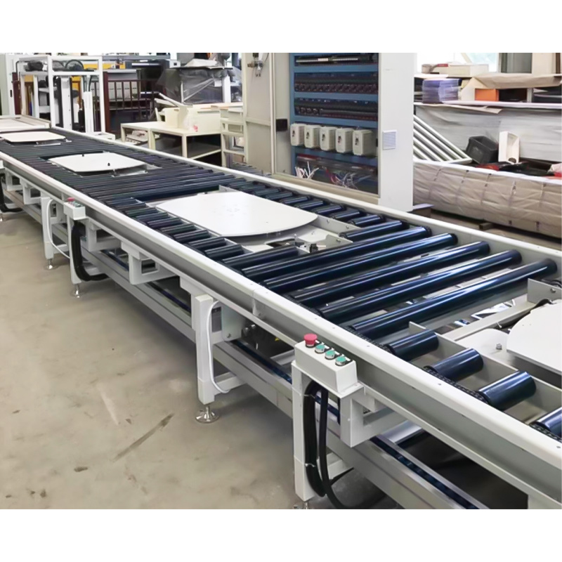 Roller conveyor line/accumulation roller conveyor line