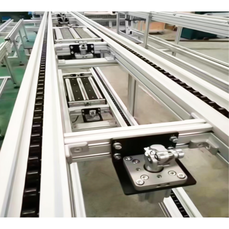 Double speed chain conveyor line