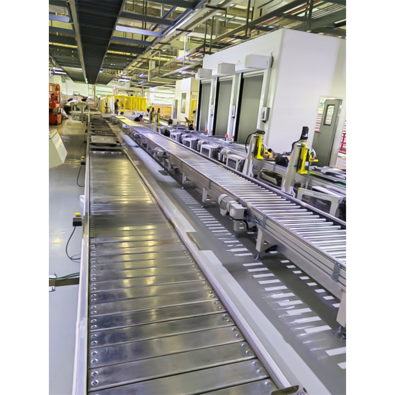 Roller conveyor line/accumulation roller conveyor line